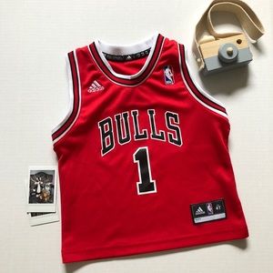 Adidas Jersey Kids Bulls Derrick Rose Red Black